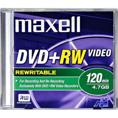 DVD+RWV-47MX - 4.7GB Rewriteable DVD+RW Disc for Video