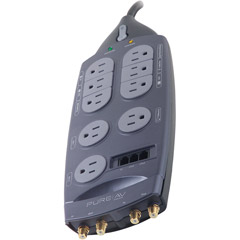 F9A823fc08 - 8-Outlet PureAV Home Theater Surge Protector by Belkin