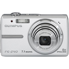 FE-240SLV - 7.1MP Super-Slim Camera with 5x Optical Zoom and 2.5'' LCD