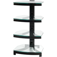 G304-HGB - Stellar Series 4-Shelf Audio Tower