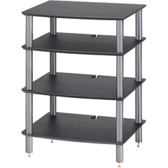 HF-4BSII - Black/Silver Hi-Fidelity Series 4-Shelf System