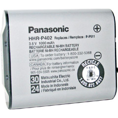 HHR-P402A - Works with Panasonic KX-TG2205/2215/2217/2227/2237/2247/2257/2267/2287/ & KX-TGA270S