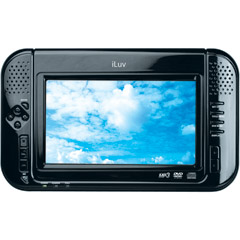 I1055-BLK - 7'' Portable Tablet DVD Player with iPod Video Dock