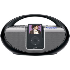IB-R2807DPBLK - Portable Music System with iPod Dock