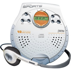 JXC-D589 - Weather-Resistant Personal CD Player with 40-Second ASP