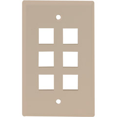 M09-41080-06A - 6 Port QuickPort Flush Mount Wall Plate