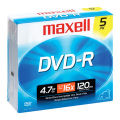 MXL-DVD-R/5 - 16x Write-Once DVD-R