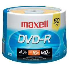 MXL-DVD-R/50 - 16x Write-Once DVD-R Spindle