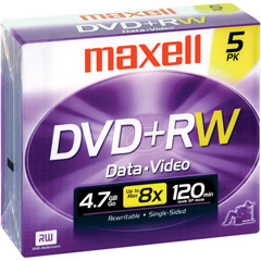 MXL-DVD+RW/5 - 4x Rewritable DVD+RW