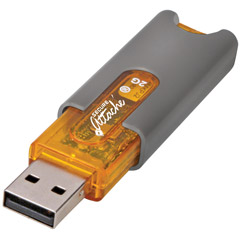 P-FD02GSEC-RF - 2GB Secure Attach USB Flash Drive with 256-Bit AES Encryption