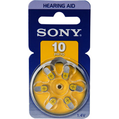 PR10-D6A - Hearing Aid Battery Retail Packs