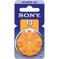 PR13-D6A - Hearing Aid Battery Retail Packs