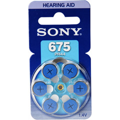 PR675-D6A - Hearing Aid Battery Retail Packs