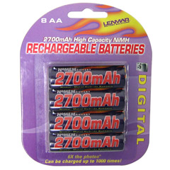 PRO827 - AA Rechargeable NiHM Battery Retail Packs with Case
