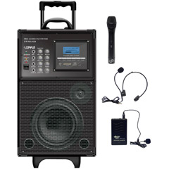 PWM-A820 - Battery Powered PA System with MP3 Player and Wireless Mic