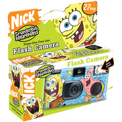 QUICKSNAP-SBOB - One Time Use Spongebob Squarepants Quicksnap 35mm Camera with Flash