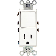 R42-5625-WS - Single-Pole Switch with Receptacle
