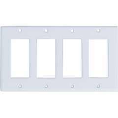 R42-80412-00W - Quadruple-Gang Wall Plate