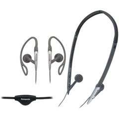 RP-HX32S - 2-Way Style Lightweight Travel-Fold Headphones/Clip-Ons with In-Line Volume Control