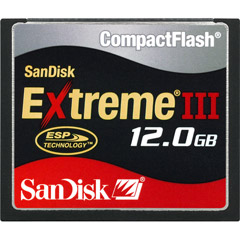 SDCFX3-12288-901 - 12GB Extreme III High-Performance CompactFlash Memory Card