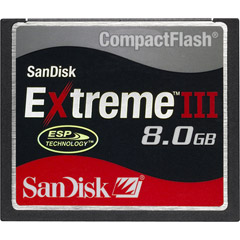 SDCFX3-8192-901 - 8GB Extreme III High-Performance CompactFlash Memory Card