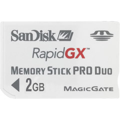 SanDisk SDMSG-2048-A11 2GB MS PRO Duo Gaming Card 