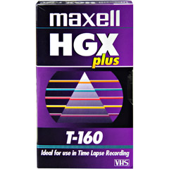 T-160 HGX-PLUS - Professional High-Grade Videocassette for Time-Lapse Use