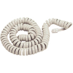 T-42WH - 12' Handset Coiled Cord in White