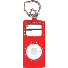 T1146R - Charmed Leather Case for nano 1G/2G - Red