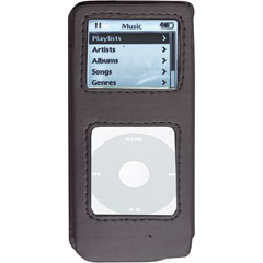 T1243 - Ultimate Black Leather Case for 5G iPod
