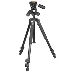 TRACKER-3 - Tracker Series All-Aluminum Alloy Tripod with 3-Way Panhead