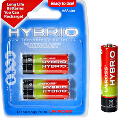 UL-4AAAHYB - HYBRIO Ready-To-Use Rechargeable AAA Battery Retail Pack