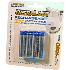 UL8AAA - Rechargeable NiMH Batteries