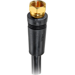 VH612 - RG6 Digital Coaxial Cable with Gold-Plated F Connectors (Black)