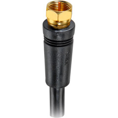 VH625 - RG6 Digital Coaxial Cable with Gold-Plated F Connectors (Black)