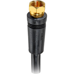 VHB655X - RG6 Digital Coaxial Cable with Gold-Plated F Connectors (Black)
