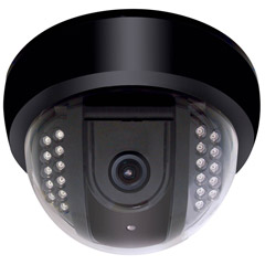 VL-648IRVF - 1/3'' CCD Color Indoor Dome Camera with Built-In IR LEDs Varifocal Lens and Anti-Reflection Technology