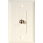 200-266WH - Decorator Style 1GHz F Connector Wall Plate