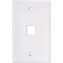 201-WH - White Keystone Style Standard Wallplate