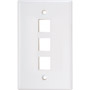 203-WH - Keystone Style Port Wallplate - White