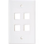 204-WH - Keystone Style Port Wallplate - White