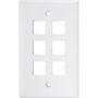 206-WH - Keystone Style Port Wallplate - White