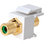 243-GN-WH - Gold Plated RCA to RCA with White Snap- In