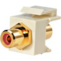 243-RD-AL - Gold Plated RCA to RCA with Almond Snap-in