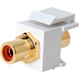 243-RD-WH - Gold Plated RCA to RCA with White Snap- In