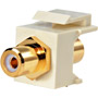 243-WH-AL - Gold Plated RCA to RCA with Almond Snap-in