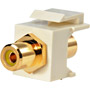 243-YL-AL - Gold Plated RCA to RCA with Almond Snap-in