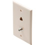 300-234AL - F Connector and Phone Almond Wall Plate