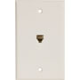 301-204WH - 4C UL Flush Modular Telephone Jack