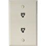 301-214AL - Dual 4-Conductor Flush Wall Plate